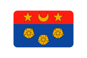 Longueuil Flag Rounded Rectangle Vector Illustration flag