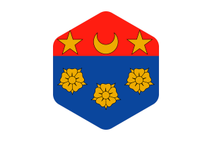 Longueuil Flag Rounded Hexagon Shape flag