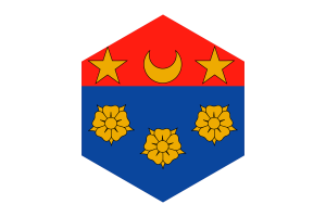 Longueuil Flag Hexagon Shape flag