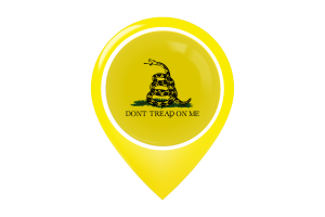 Gadsden Flag Map Pin Icon flag