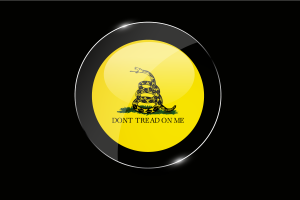 Gadsden Flag Glossy Round Button flag