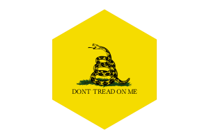 Gadsden Flag Hexagon Shape flag