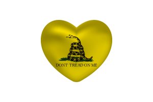 Love of Gadsden Heart Shape flag