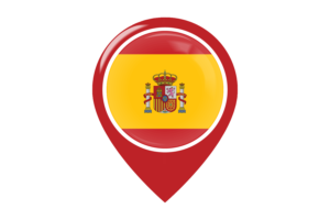 Spain Flag Map Pin Icon flag