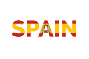 Spain Text Art flag