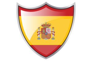 Shield with Flag of Spain flag
