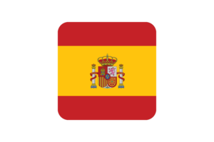 Spain Flag Square Rounded Shape flag