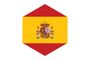 Spain Flag Hexagon Shape flag