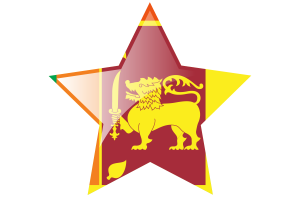 Sri Lanka Flag Star Icon flag