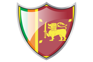 Shield with Flag of Sri Lanka flag