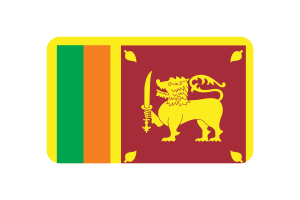 Sri Lanka Flag Triangle Rounded Shape flag