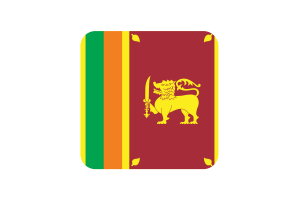 Sri Lanka Flag Square Rounded Shape flag