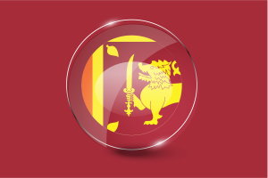 Sri Lanka Flag Glossy Round Button flag