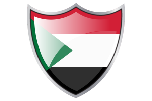 Shield with Flag of Sudan flag