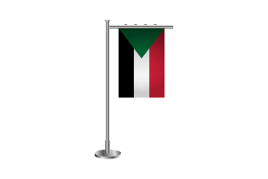 3d Sudan Standing Flag flag