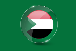 Sudan Flag Glossy Round Button flag