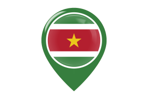 Suriname Flag Map Pin Icon flag