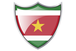 Shield with Flag of Suriname flag