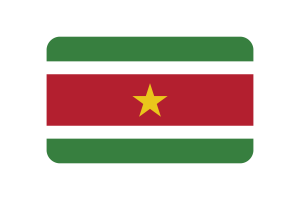 Suriname Flag Triangle Rounded Shape flag