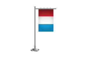 3d Luxembourg Standing Flag flag