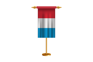 Luxembourg Ceremonial Flag Vector Free flag
