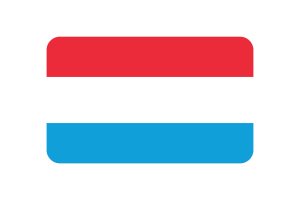 Luxembourg Flag Triangle Rounded Shape flag