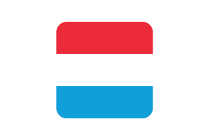 Luxembourg Flag Square Rounded Shape flag