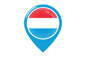 Luxembourg Flag Map Pin Icon flag