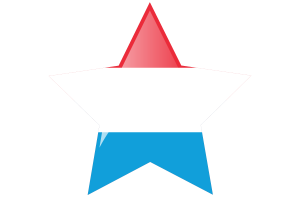Luxembourg Flag Star Icon flag