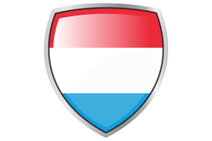 Luxembourg Flag Couche Heraldic Shield flag