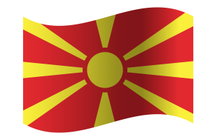 Republic of North Macedonia Flag flag