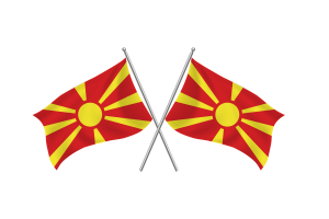 North Macedonia Waving Friendship Flag flag