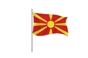 North Macedonia Flag Clipart flag
