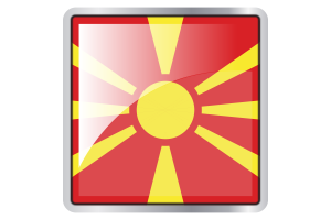 North Macedonia Flag Square icon flag
