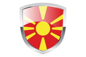 National Flag of North Macedonia Clipart flag