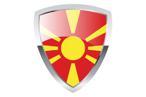North Macedonia Shield Flag flag