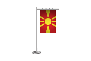 3d North Macedonia Standing Flag flag