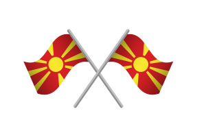 North Macedonia Flag Emblem Vector Free flag
