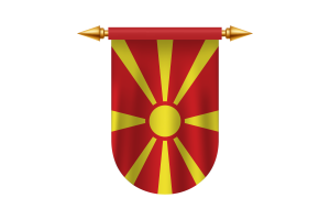North Macedonia Flag Emblem Vector Images flag