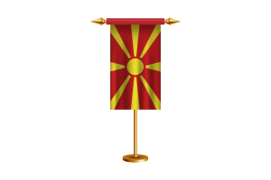 North Macedonia Ceremonial Flag Vector Free flag