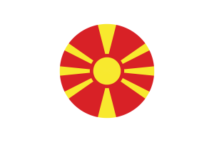 North Macedonia Flag Circle Vector Free flag