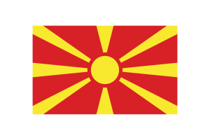 North Macedonia Flag Triangle Vector Illustration flag