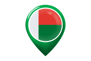 Madagascar Flag Map Pin Icon flag
