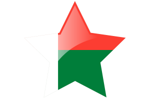 Madagascar Flag Star Icon flag