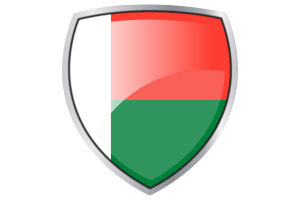 Madagascar Flag Couche Heraldic Shield flag