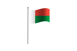 Waving Flag of Madagascar flag