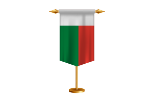 Madagascar Flag Illustration with Stand flag