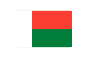 Madagascar Flag Triangle Rounded Shape flag