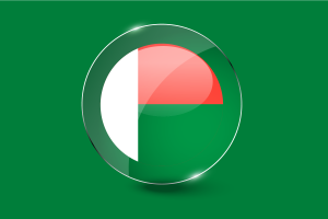 Madagascar Flag Glossy Round Button flag