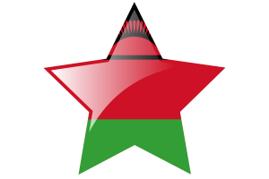 Malawi Flag Star Icon flag